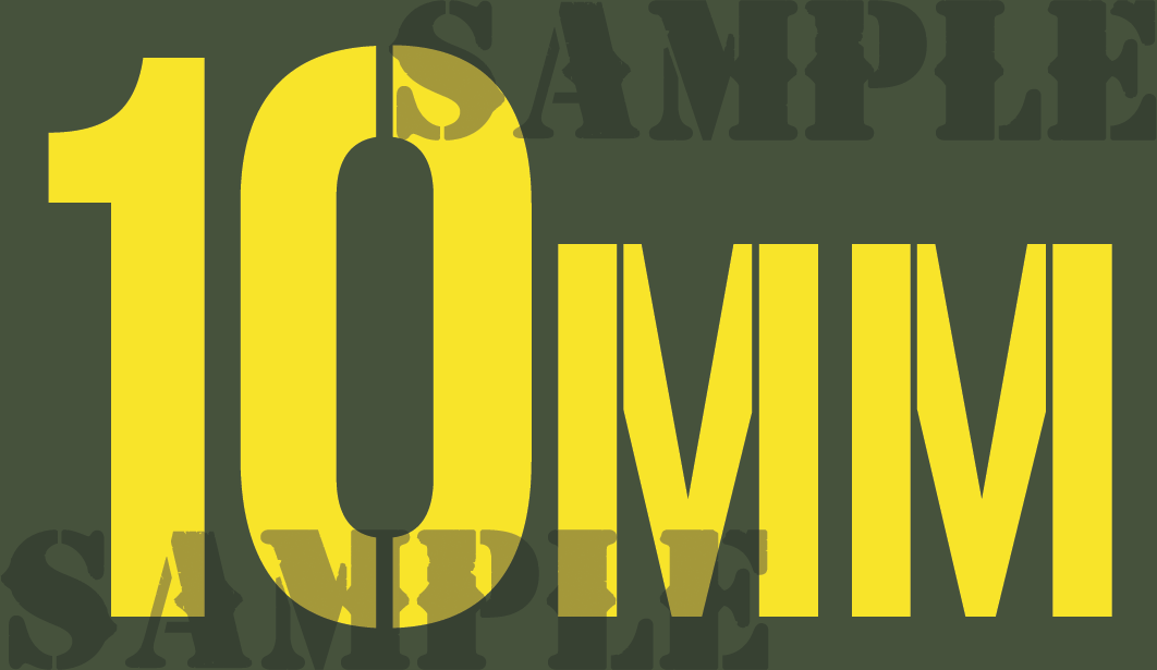 10mm - Yellow - Stencil  - .50Cal