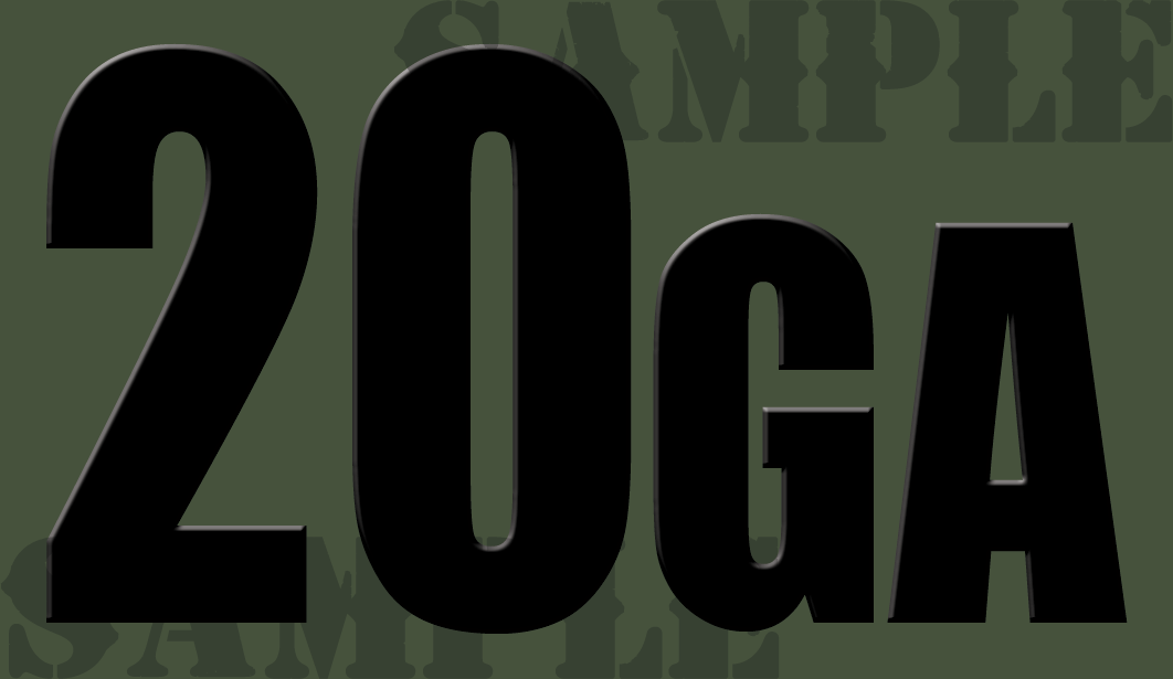 20GA - Black - Standard  - .50Cal