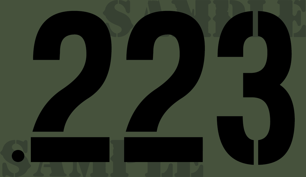 .223 - Black - Stencil  - .50Cal