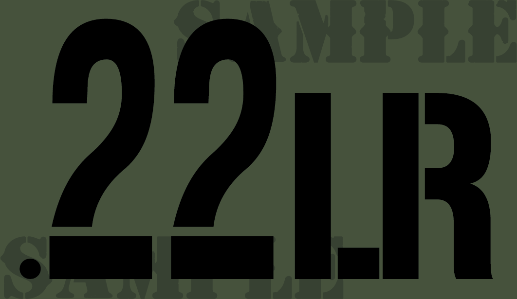 .22LR - Black - Stencil  - .50Cal
