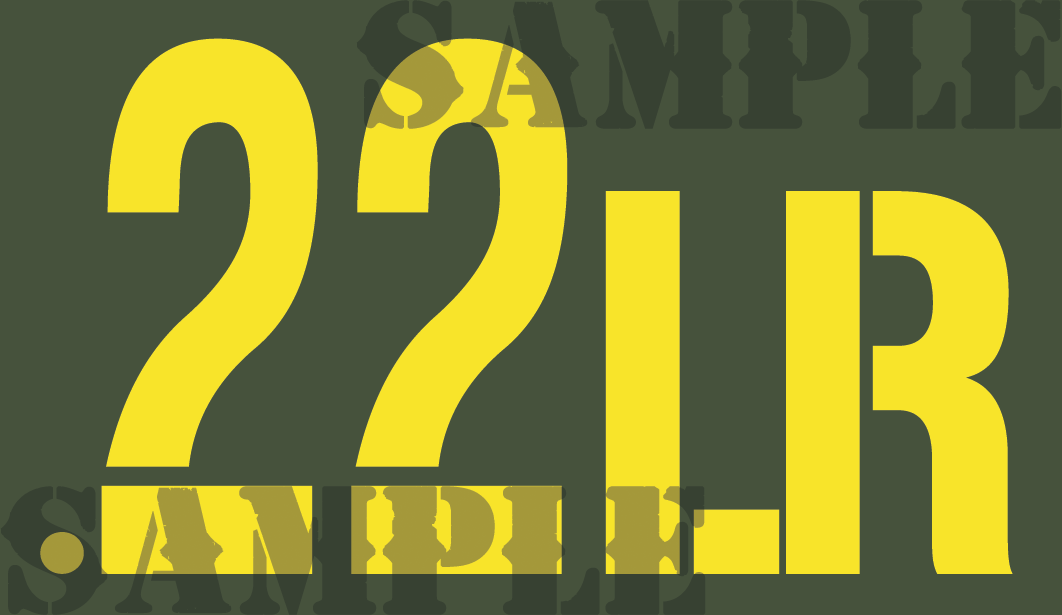 .22LR - Yellow - Stencil  - .50Cal