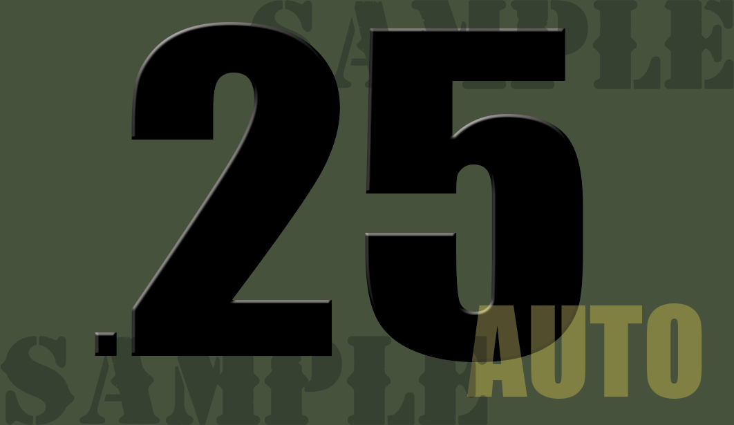 .25 Auto - Black - Standard  - .50Cal