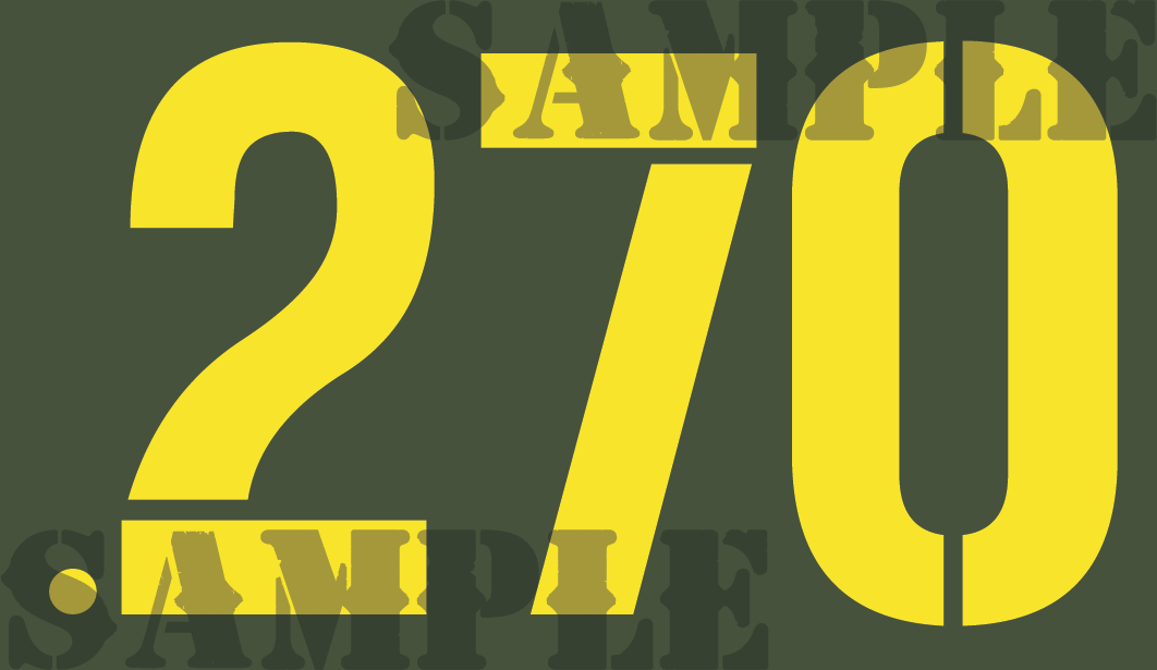 .270 - Yellow - Stencil  - .50Cal