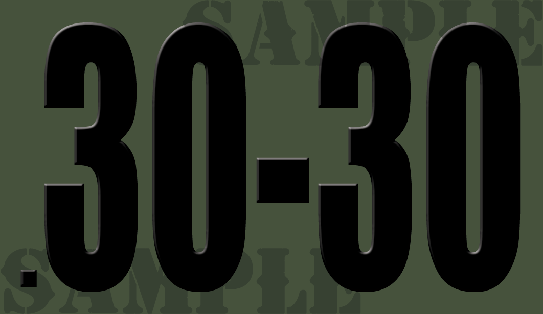 .30-30 Sticker - Black - Standard  - .50Cal