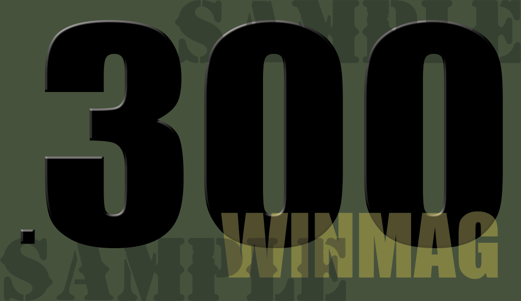 300 WinMag - Black - Standard  - .50Cal