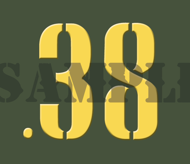 .38 - Yellow - Stencil  - .30Cal