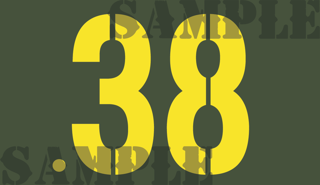 .38 - Yellow - Stencil  - .50Cal