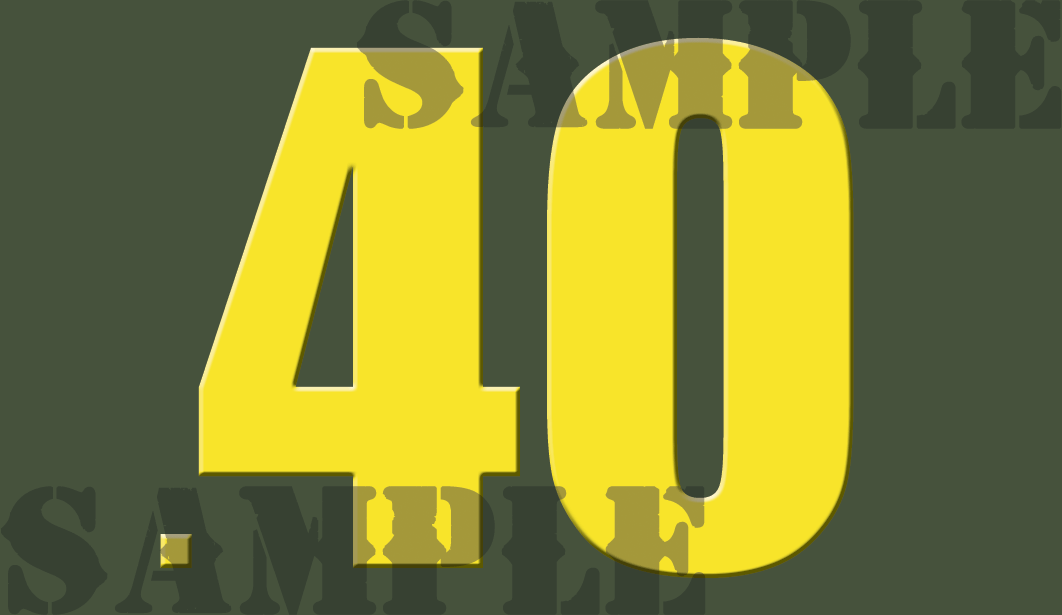 .40 Sticker - Yellow - Standard   - .50Cal