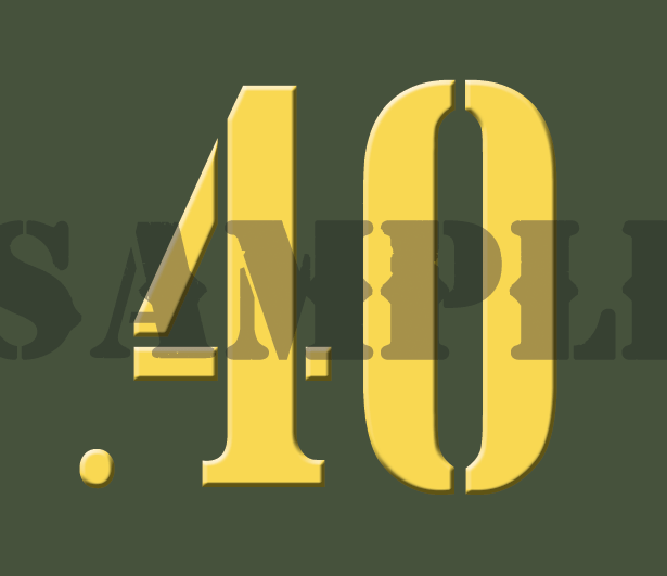.40 - Yellow - Stencil  - .30Cal