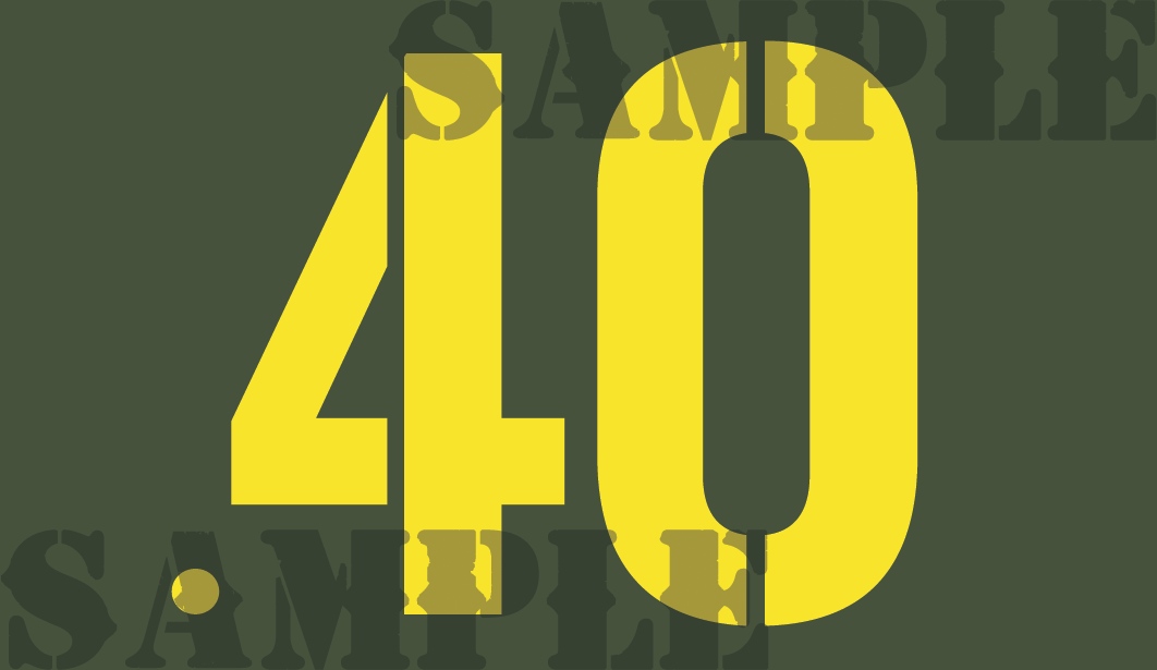 .40 - Yellow - Stencil  - .50Cal