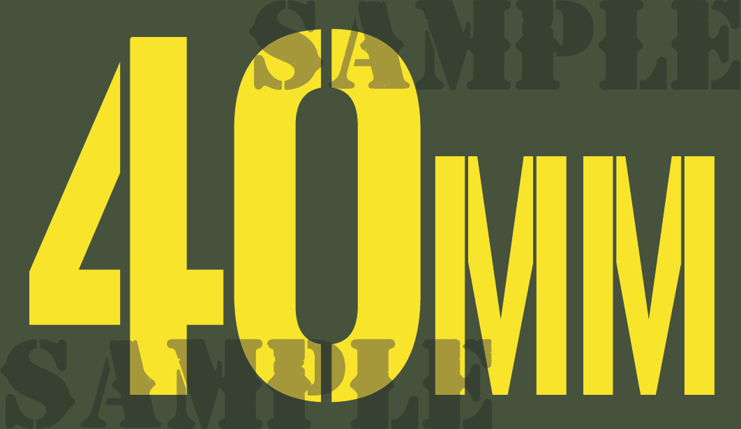 40mm - Yellow - Stencil  - .50Cal