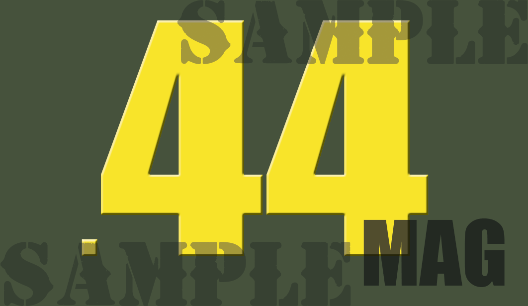 .44 Mag Sticker - Yellow - Standard  - .50Cal