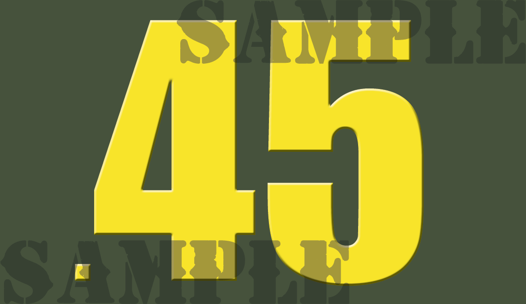 .45 Sticker - Yellow - Standard - .50Cal
