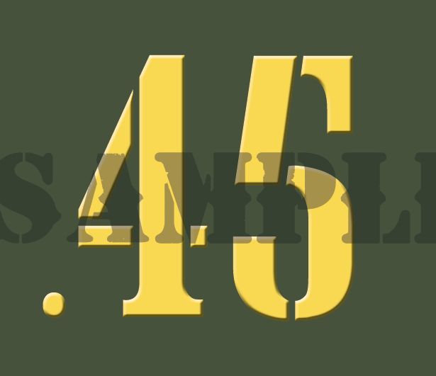 .45 - Yellow - Stencil  - .30Cal