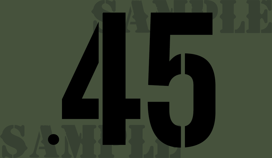 .45 - Black - Stencil - .50Cal