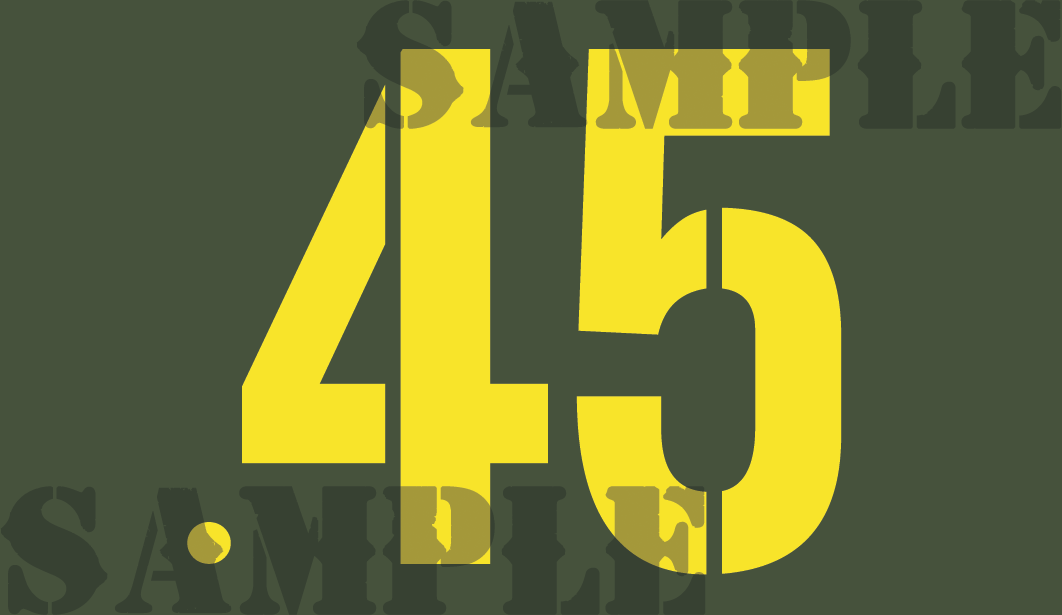 .45 - Yellow - Stencil  - .50Cal