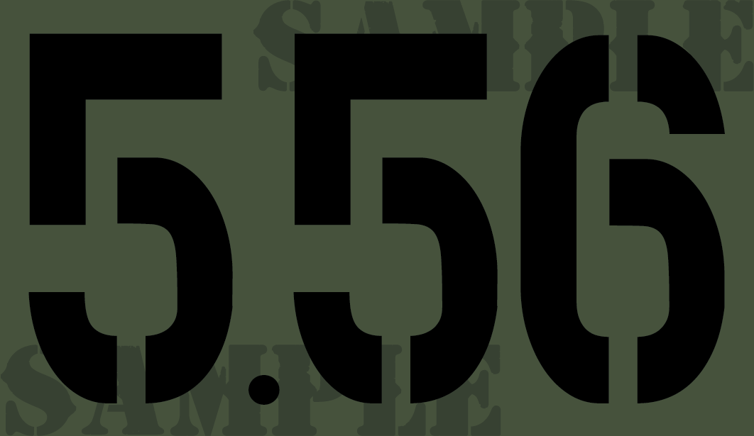5.56 - Black - Stencil - .50Cal