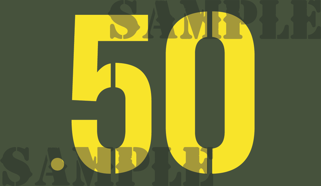 .50 - Yellow - Stencil  - .50Cal