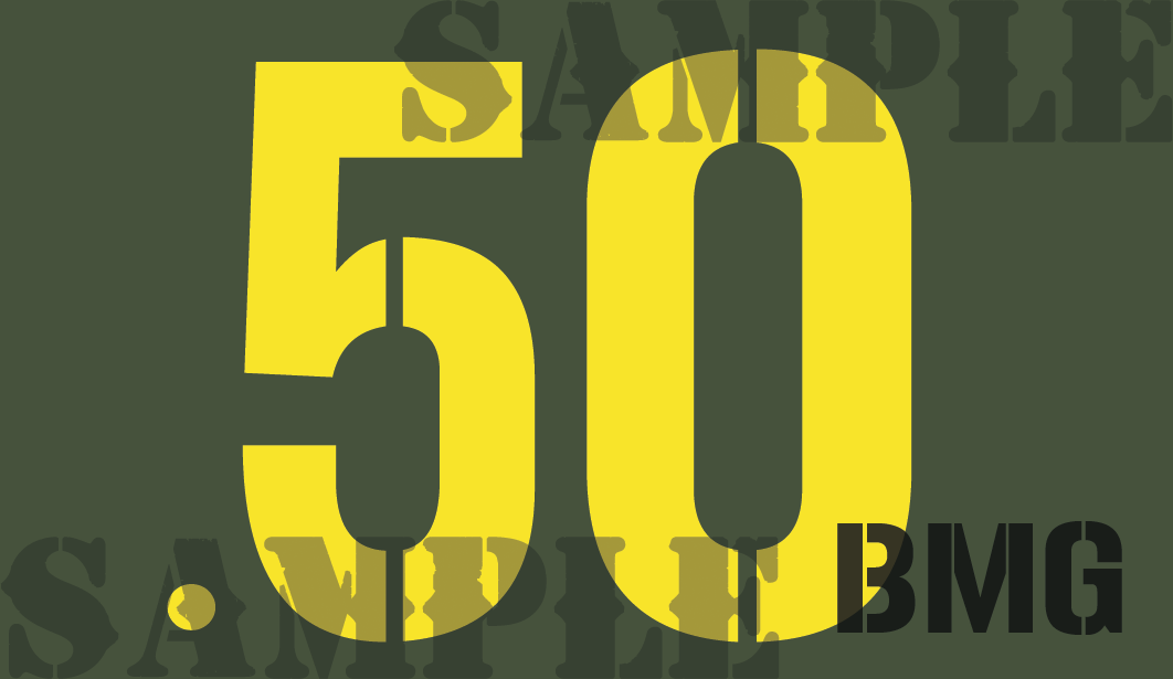.50BMG - Yellow - Stencil  - .50Cal