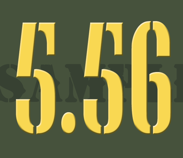 5.56 - Yellow - Stencil  - .30Cal