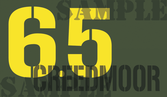 6.5 Creedmoor - Yellow - Stencil  - .50Cal