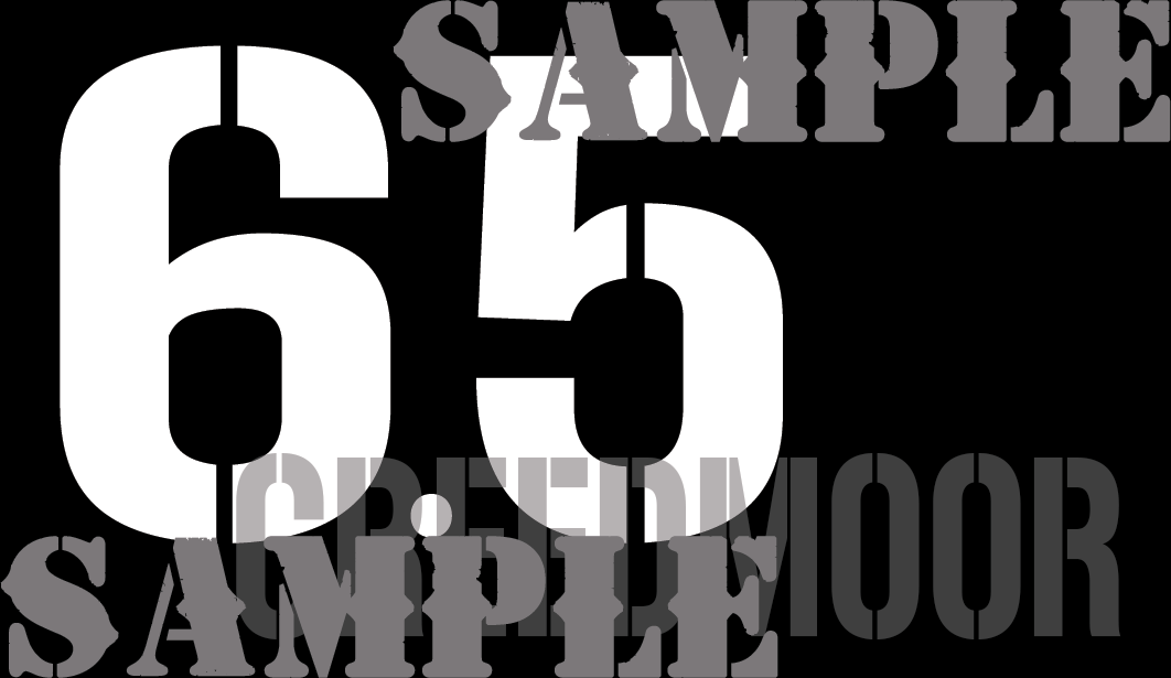 6.5 Creedmoor - White on Black - Stencil - .50Cal