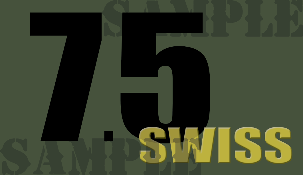7.5 Swiss - Black - Standard  - .50Cal