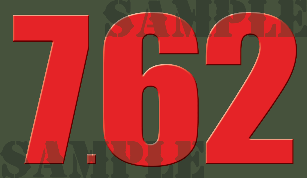 7.62 - Red - Standard  - .50Cal
