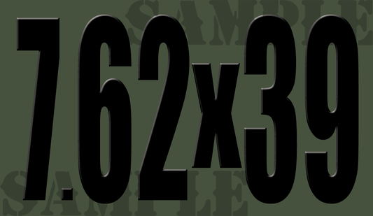 7.62x39 - Black - Standard  - .50Cal