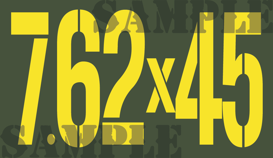 7.62x45 - Yellow - Stencil - .50Cal