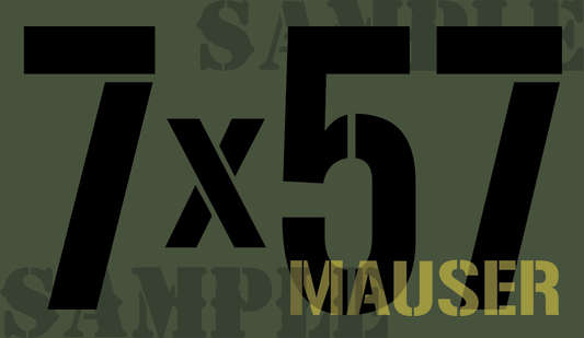 7x57 Mauser - Black - Stencil - .50Cal