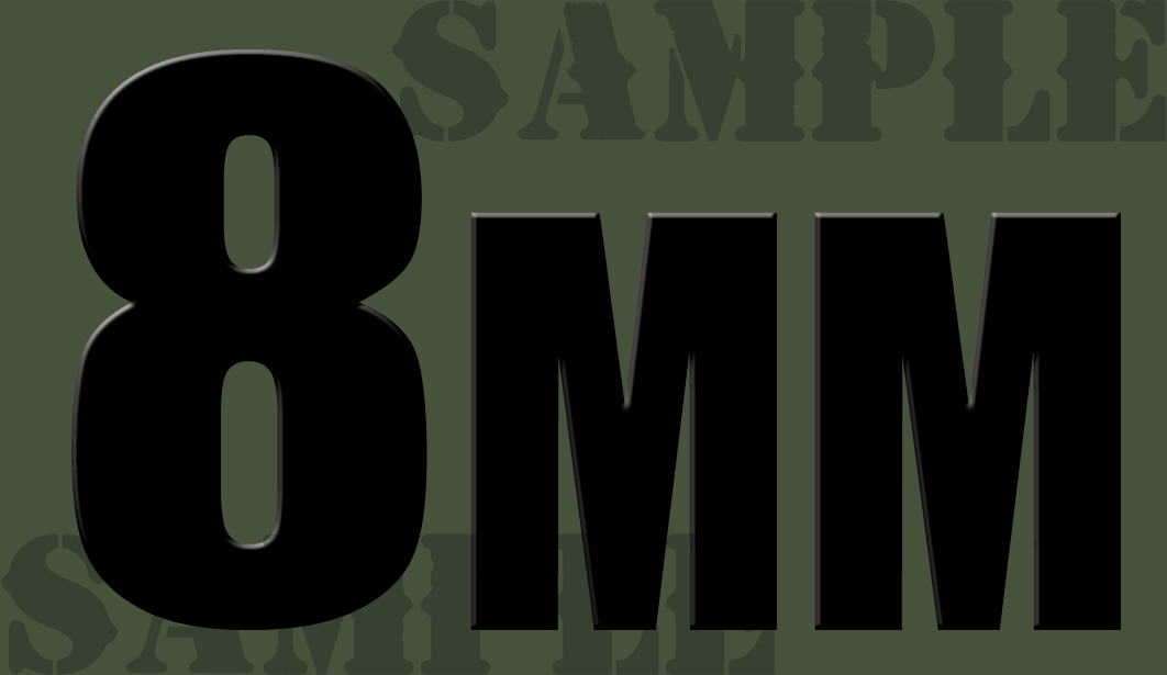 8mm - Black - Standard  - .50Cal