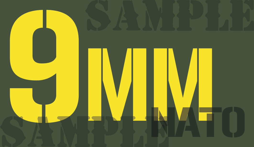 9mm NATO - Yellow - Stencil  - .50Cal