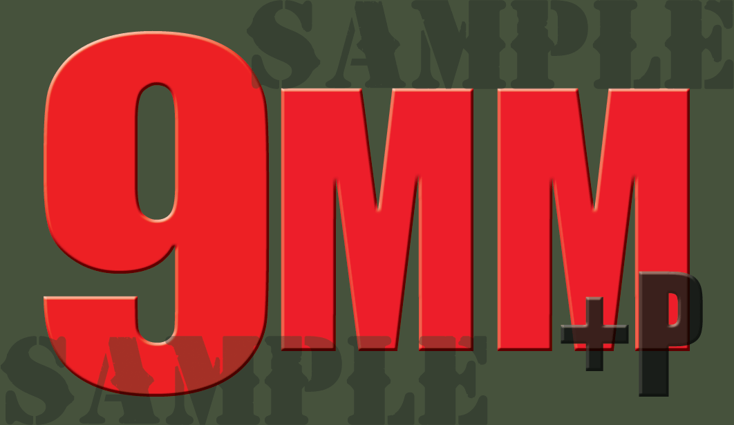 9mm +P - Red - Standard  - .50Cal