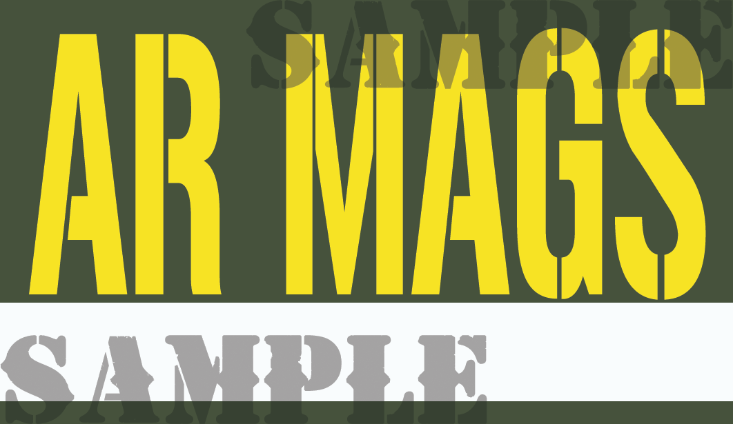 AR Mags - Qty/Note - Yellow - Stencil  - .50Cal (NC)
