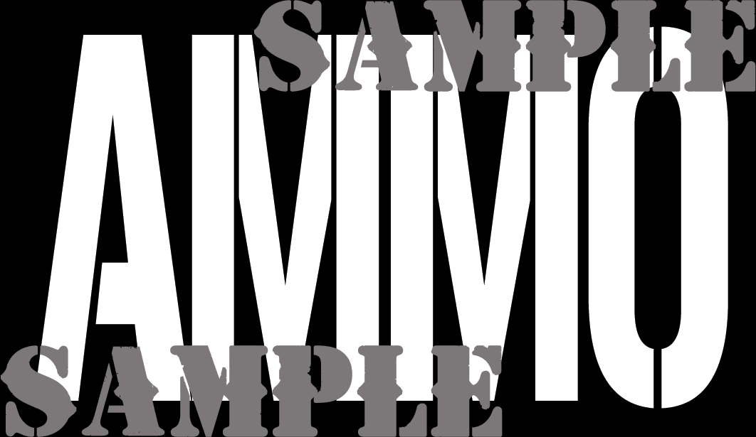 Ammo - White on Black - Stencil  - .50Cal (NC)