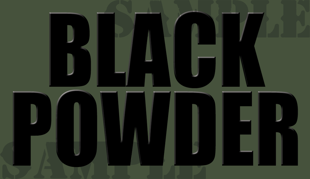 Black Powder -Sticker - Black - Standard - .50Cal (NC)