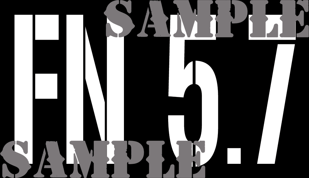 FN 5.7 - White on Black - Stencil - .50Cal