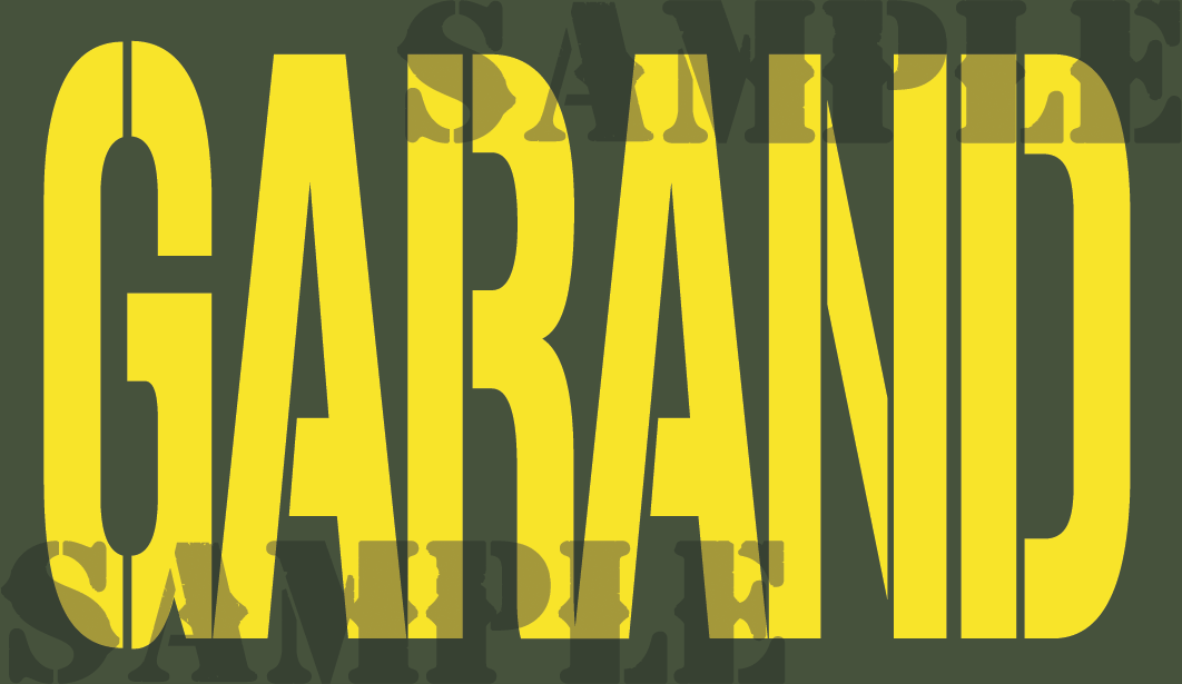 Garand - Yellow - Stencil - .50Cal (NC)