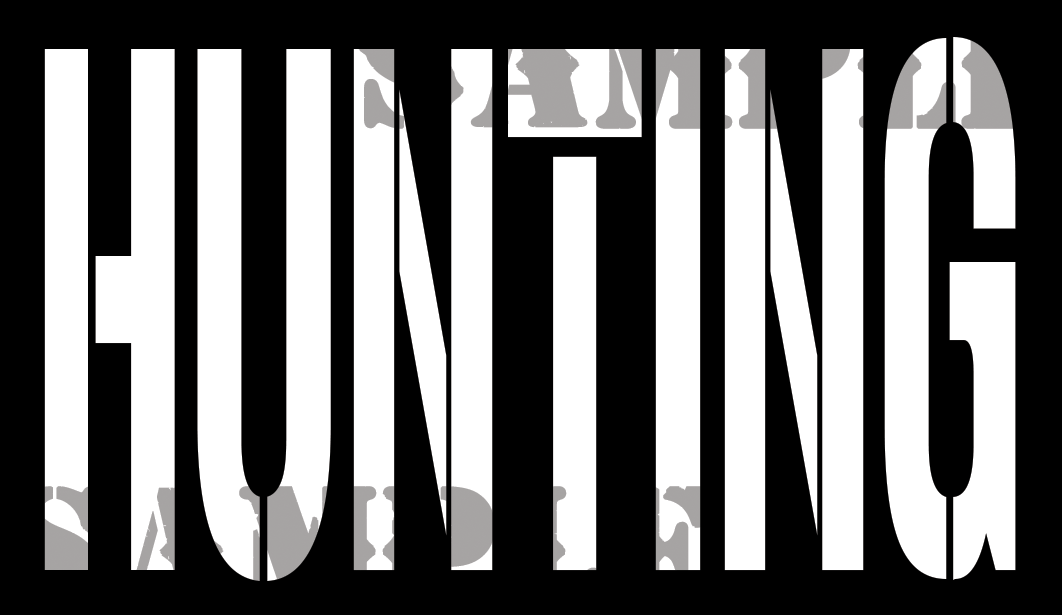 Hunting - White on Black - Stencil - .50Cal (NC)