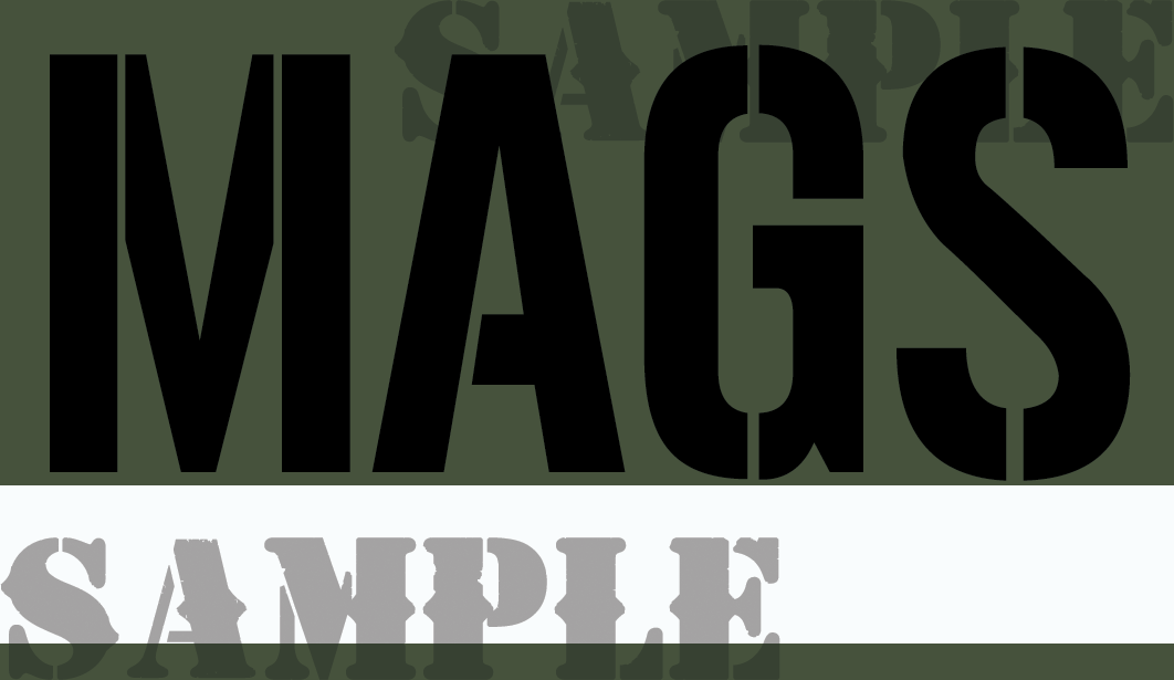 MAGS - Black - Stencil   - .50Cal  - Note/Qty Strip (NC)