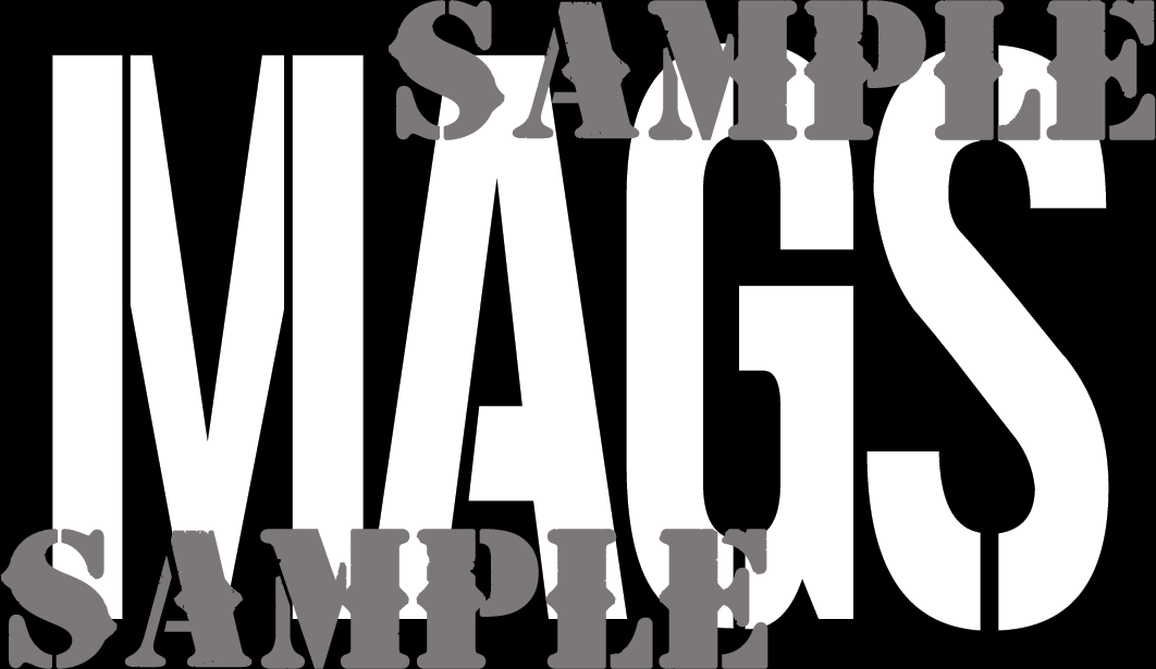 Mags - White on Black - Stencil  - .50Cal (NC)