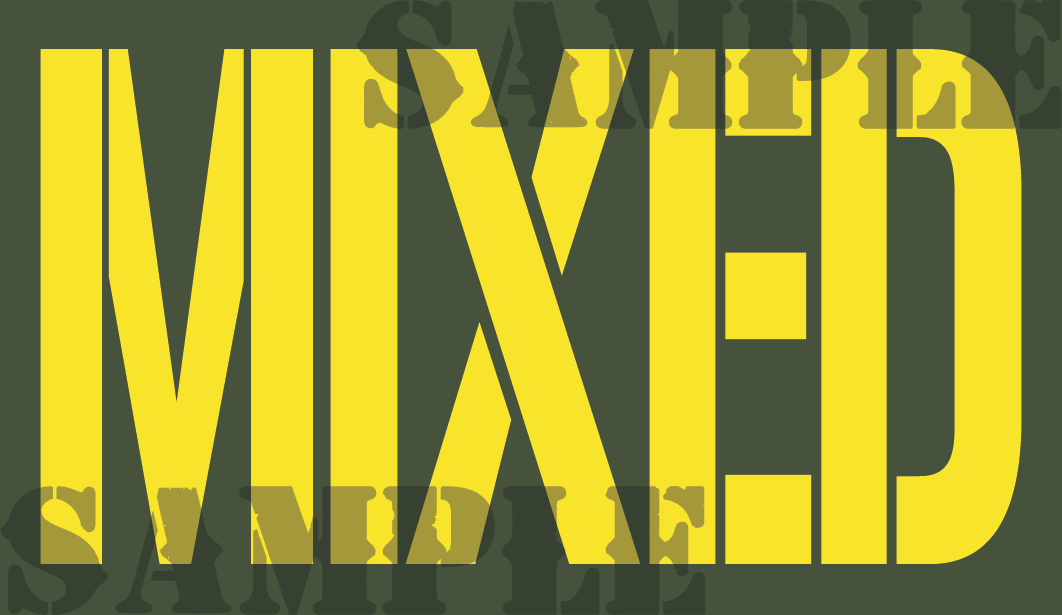 MIXED - Yellow - Stencil  - .50Cal (NC)