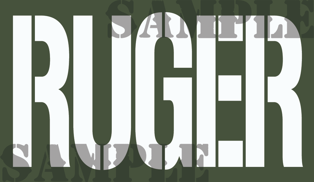 Ruger - White- Stencil - .50Cal (NC)