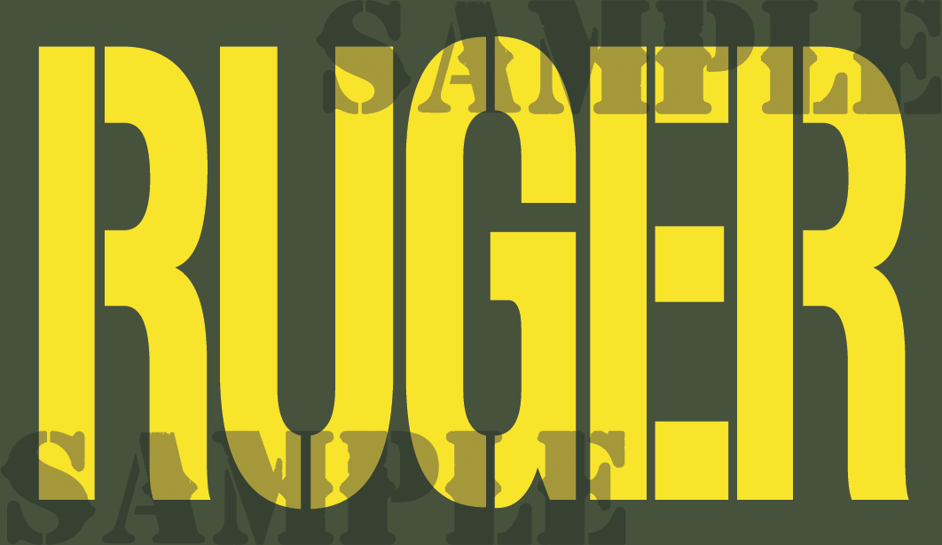 Ruger - Yelow - Stencil  - .50Cal (NC)