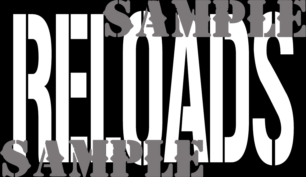 Reloads - White on Black - Stencil  - .50Cal (NC)