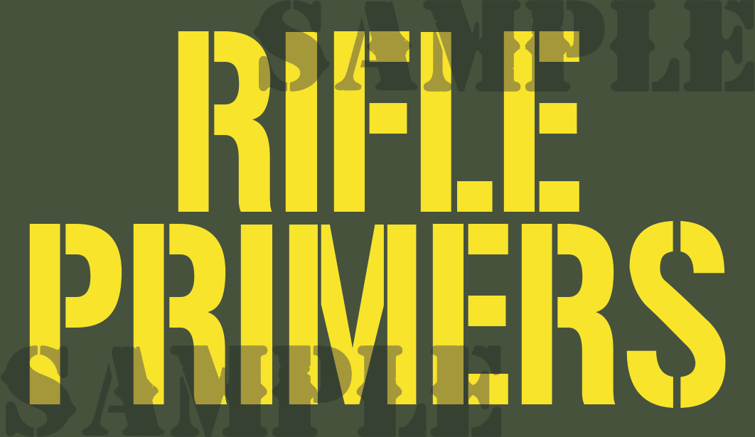 RIFLE PRIMERS - Yellow - Stencil - .50Cal (NC)