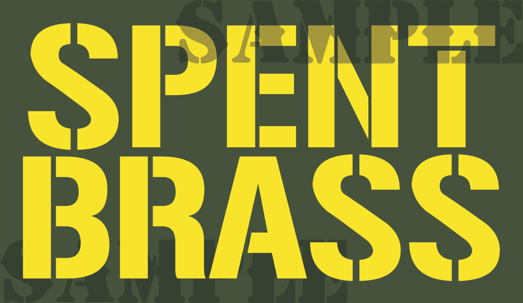 Spent Brass - Yellow - Stencil - .50Cal (NC)