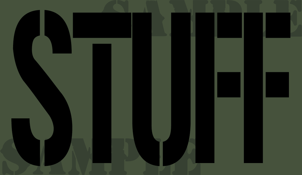 Stuff - Black - Stencil  - .50Cal (NC)