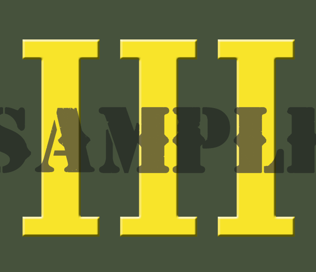 Roman Numeral "III" - Yellow - .30Cal (NC)